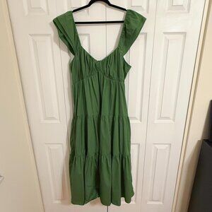 Abercrombie and Fitch Green Tiered Maxi Dress